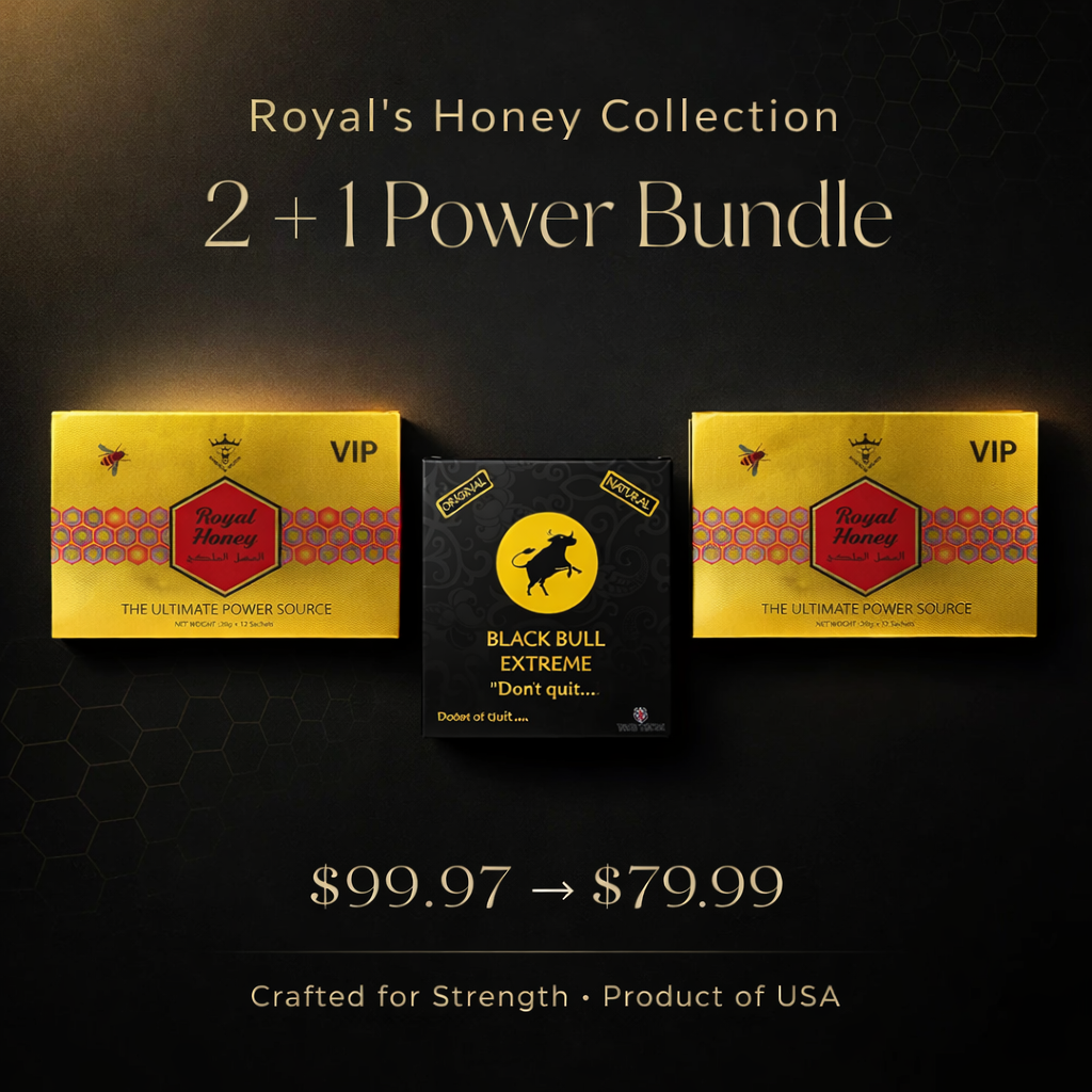 2 Packs of Royal Honey & 1 Pack of Black Bull Honey - Image 3