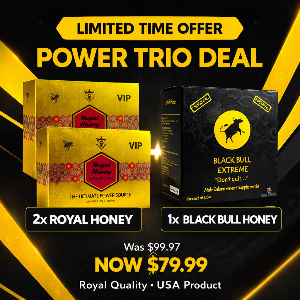 2 Packs of Royal Honey & 1 Pack of Black Bull Honey - Image 4